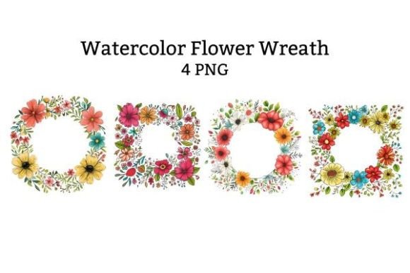 Download Watercolor Spring Wreath Clipart - Spring wreath Collection