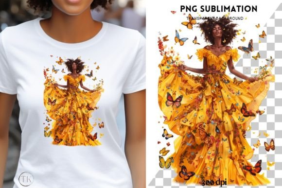 Download Melanin Woman Butterfly Wall Art, PNG - Butterfly wall art Collection