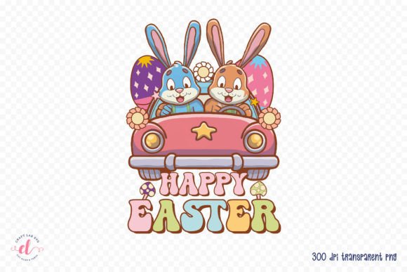 Download Groovy Happy Easter PNG Sublimation - Premium Bundle