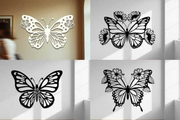 Download Laser Cut Butterfly Wall Art SVG Bundle - Butterfly wall art Collection