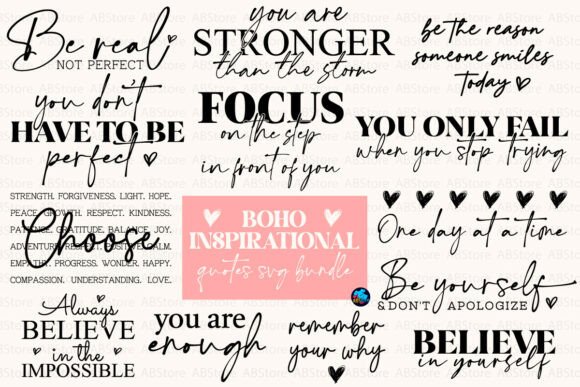 Download Boho Inspirational Quotes SVG - Inspirational quotes Collection